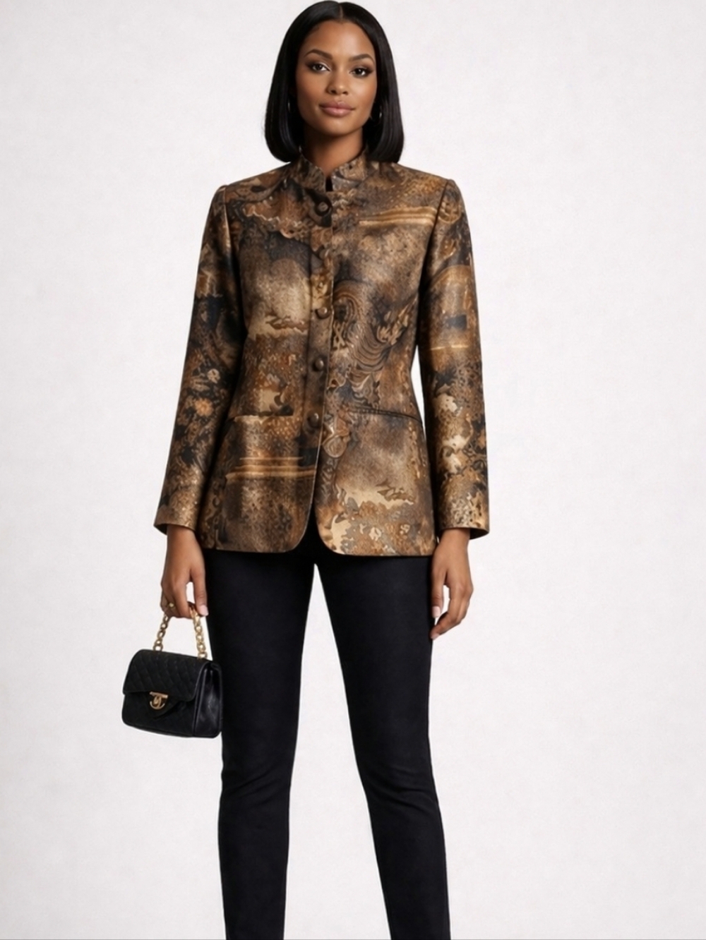 Louben | Vintage 1990s Brocade Print Quiet Luxury Jacket